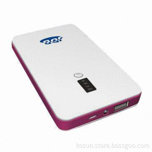 5,000mAh Dual-USB Power Bank with 4 Hours Charging Time, Li-ion Cell Type